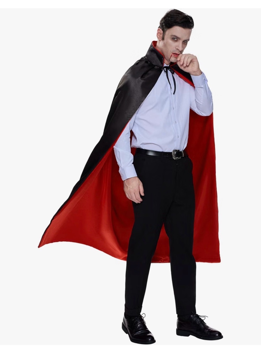 Unisex Double-Sided Black/Red Vampire Cape Coat (OS)
